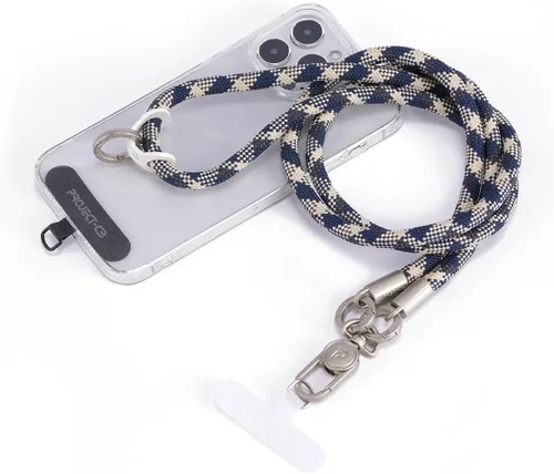 Vista 9 de 1 cordón para teléfono, 2 lengüetas para teléfono, cordones para teléfono celular alrededor del cuello, cordón de cuerda, correa universal ajustable