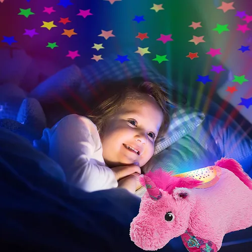 Vista 5 de Pillow Pets - Unicornio rosa, 11 pulgadas Sleeptime Lite