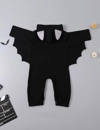 Vista 7 de My First - Traje de Halloween para bebé recién nacido, ropa de cosplay, disfraz de murciélago con capucha
