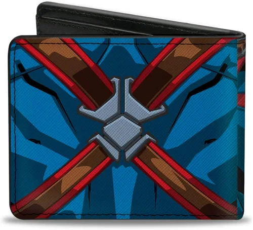 Vista 2 de Wallet Bifold PU Captain America Character Close Up Chest and Back