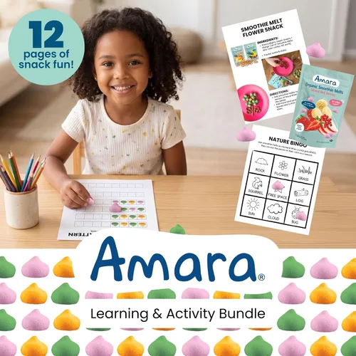Vista 9 de Amara Smoothie Melts - Beets n' Berries - Snacks orgánicos para bebés con frutas y verduras - Yogur derretido a base de plantas - Snack saludable