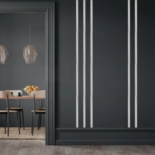 Vista 11 de Calcomanías de pared de líneas geométricas, calcomanías de pared de vinilo negro, calcomanías modernas para pared, calcomanías extraíbles