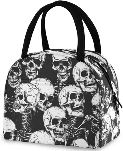 Vista 8 de Bolsa de almuerzo reutilizable para mujer africana con bolsillo frontal con cierre de cremallera aislada, bolsa térmica para el trabajo, picnic