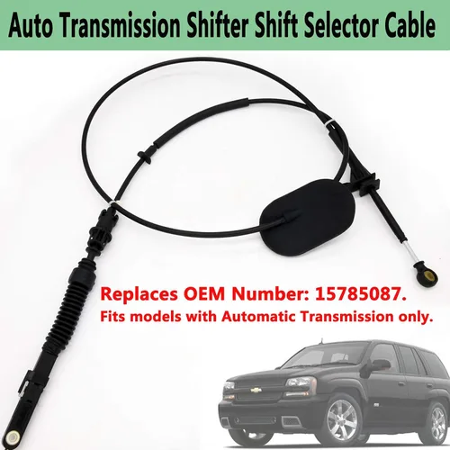 Vista 2 de LIYYOO 15785087 Cables de cambio de transmisión de repuesto automotriz, cable de palanca de control de transmisión automática, compatible con GM