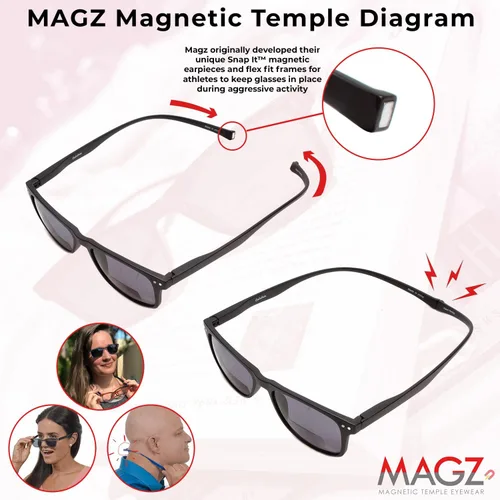 Vista 6 de Magz Gramercy - Gafas de lectura con filtro de luz azul, para hombres y mujeres, para lectura de computadora, para colgar en el cuello, con conexión