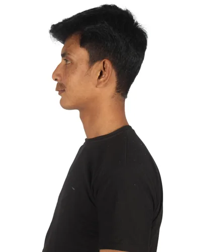 Vista 7 de HPO Bigote de cabello humano de aspecto falso para hombres adultos (marrón claro)