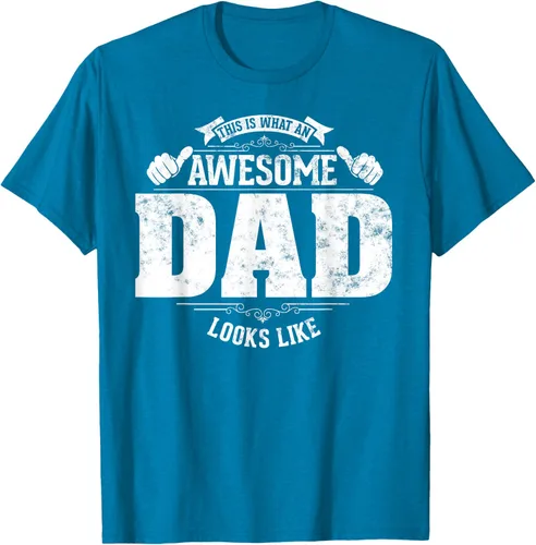 Vista 8 de This is what a awesome dad looks like vintage style design T-Shirt, Negro