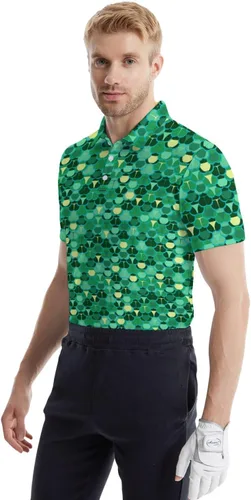 Vista 3 de Camisas polo divertidas para hombre de los años 80, camisas de golf de secado rápido que absorben la humedad, divertidas camisas polo de golf