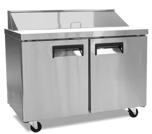 Vista 10 de FSE Mesa de preparación comercial refrigerada de una sola puerta de 27.5 pulgadas, 6 pies cúbicos, acero inoxidable, 115 V