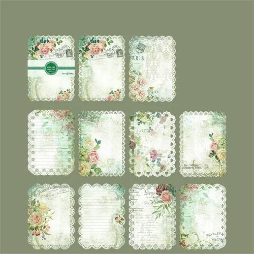 Vista 5 de Calcomanías para kit de álbumes de recortes, cuadros azules, papel estético, diario, agenda, diario, suministros decorativos, 50 unidades/paquete