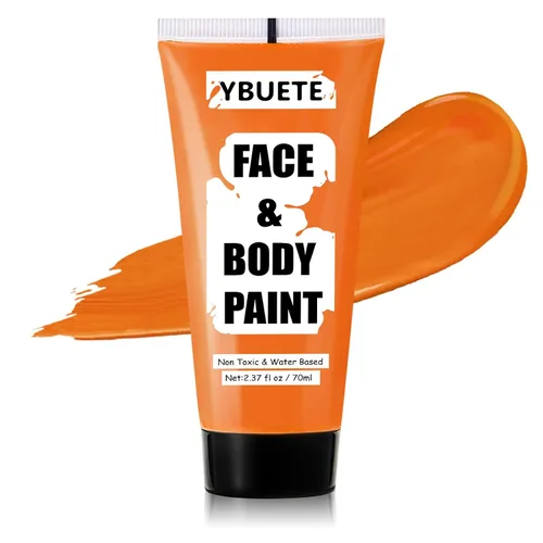 Vista 9 de YBUETE Pintura facial corporal a base de agua blanca para calavera Cosplay Blanco