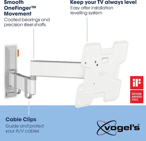 Vista 3 de Vogel's Comfort TVM 3245 - Soporte de pared giratorio para televisores de 19 a 43 pulgadas, hasta 33.1 lbs, certificado TÜV, gira hasta 180°, VESA