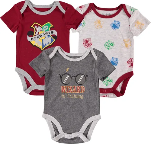 Vista 15 de Harry Potter Body de manga corta para bebé, paquete múltiple de regalo para bebé niña o niño, ropa de bebé