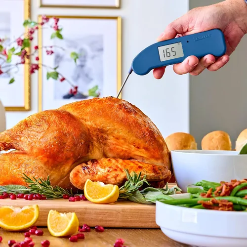 Vista 3 de ThermoWorks Thermapen ONE - Termómetro de lectura instantánea recomendado n.º 1, color rojo pimienta de cayena