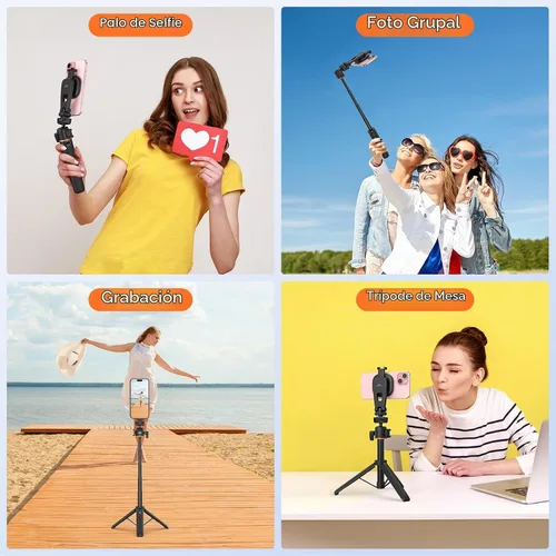 Vista 7 de VRIG - Trípode magnético para selfie stick de 21.6 pulgadas con control remoto inalámbrico, trípode extensible para teléfono Magsafe para iPhone 16