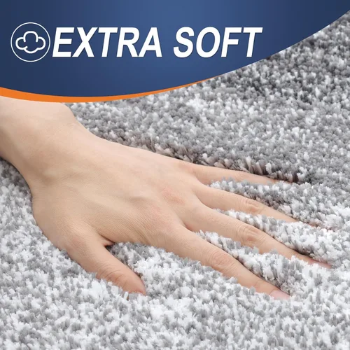 Vista 4 de OLANLY Alfombra de baño y aseo en forma de U, tamaño 70 x 24 pulgadas, juego de alfombras de baño de 30 x 20 + 24 x 20 pulgadas, color gris, paquete