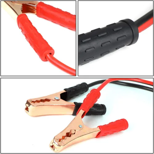 Vista 4 de Auto Dynasty Cable de arranque resistente de 12 pies 8 calibre Power Jumper 250 AMP Inicio de batería de emergencia para coche/motocicleta