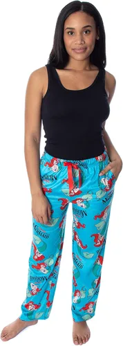 Vista 2 de Disney Little Mermaid Ariel - Pantalones de pijama suaves para mujer azul mar
