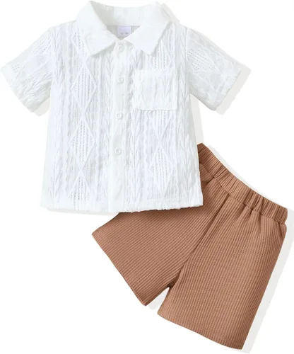 Vista 71 de Conjunto de ropa de verano para bebé y niño, camiseta de manga corta de algodón, pantalones cortos de dinosaurios, conjunto de ropa para niño