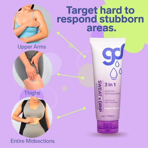 Vista 3 de Crema potenciadora de sudor 3 en 1, loción estimuladora de entrenamiento para reafirmar el vientre, crema de sudor caliente para muslos y brazos