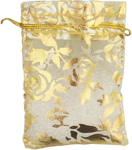 Vista 9 de QIANHAILIZZ Paquete de 100 bolsas de regalo de organza con forma de corazón de flores de 2.8 x 3.5 pulgadas, bolsa de regalo para dulces, bolsa