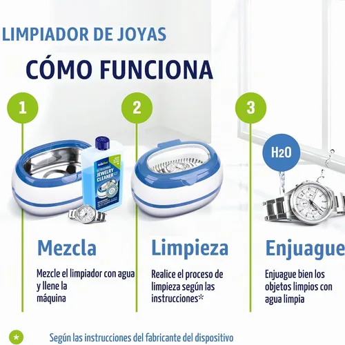 Vista 7 de WoldoClean Solución ultrasónica para limpiar joyas - Concentrado líquido