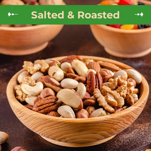 Vista 5 de Sincerely Nuts Nueces mixtas tostadas y saladas Almendras, anacardos, nueces, nueces de Brasil y avellanas Snack saludable - Trato alternativo