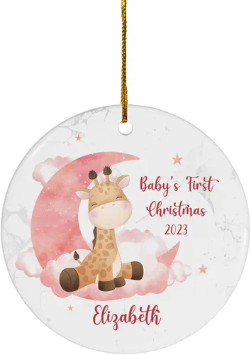 Vista 9 de FLOCHIL Adorno personalizado para la primera Navidad del bebé 2024, adorno de la primera Navidad de los bebés 2024, regalo para niños, niñas, bebés