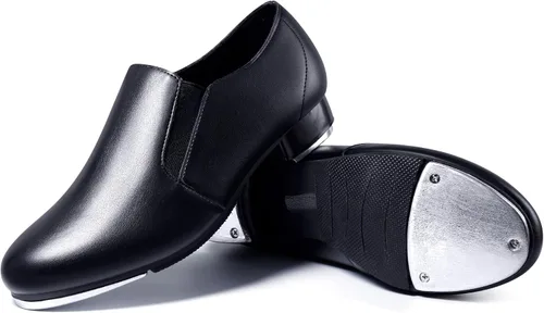 Vista 5 de Linodes Zapatos de baile unisex de cuero suave en la parte superior con elásticos para mujeres y hombres