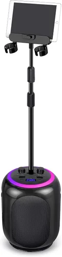 Vista 8 de Singing Machine SingCast MAX - Máquina de karaoke con Bluetooth y video casting, altavoz de fiesta, micrófono, 22 efectos de voz, corrección