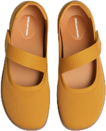Vista 16 de DREAM PAIRS Zapatos planos Mary Jane de punta ancha para mujer Marrón