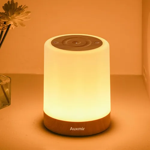 Vista 16 de Auxmir Luz nocturna para guardería, lámpara táctil recargable, 256 RGB Marrón (Brown-2 Pack)