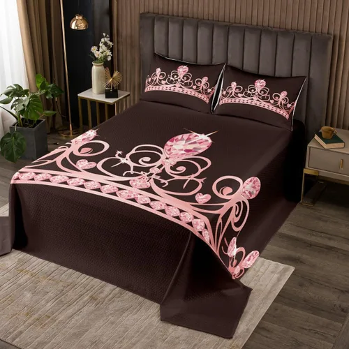 Vista 19 de Erosebridal Juego de ropa de cama tamaño individual con estampado de flores rojas y rosas rojas, microfibra suave de lujo, color negro y marrón