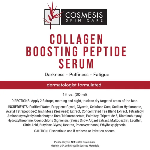Vista 6 de Suero peptídico potenciador de colágeno: sintetiza todos los principales tipos de colágeno, mejora la firmeza, suavidad y reduce las arrugas - 1 oz.