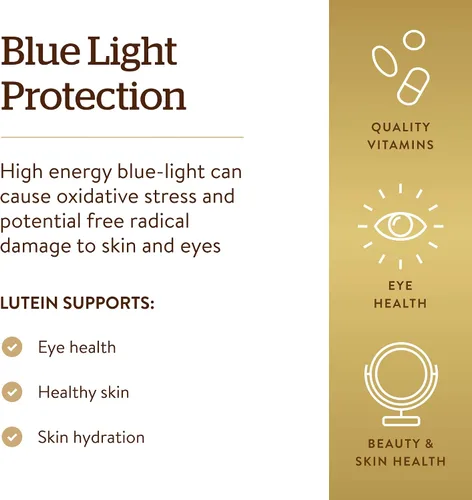 Vista 4 de Solgar Luteína 40 mg, 30 cápsulas blandas - Apoya la salud ocular - Ayuda a filtrar la luz azul - Contiene luteína FloraGLO - Sin gluten, sin