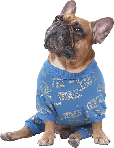 Vista 17 de iChoue - Pijamas y monos para mascotas, traje de cuerpo entero para perros medianos y grandes como para Corgi, Shiba Inu, Bulldog francés, Pug