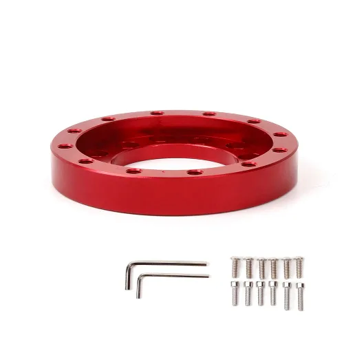Vista 3 de RASTP 70MM Aluminum Steering Wheel Adapter Plate, Racing Car Gaming Steering Wheel Adapter for Logitech G25 G27-Red