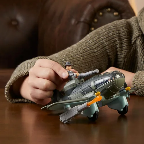 Vista 3 de Indiana Jones Worlds of Adventure Doctor Jürgen Voller - Juego de figuras de acción con avión, 2.5 pulgadas, figuras de acción para niños a partir