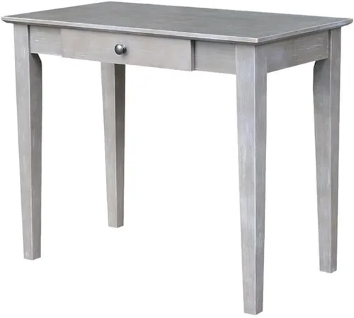 Vista 5 de IC International Concepts, Mesa de escritura, madera auténtica maciza, madera de parawood resistente, espresso