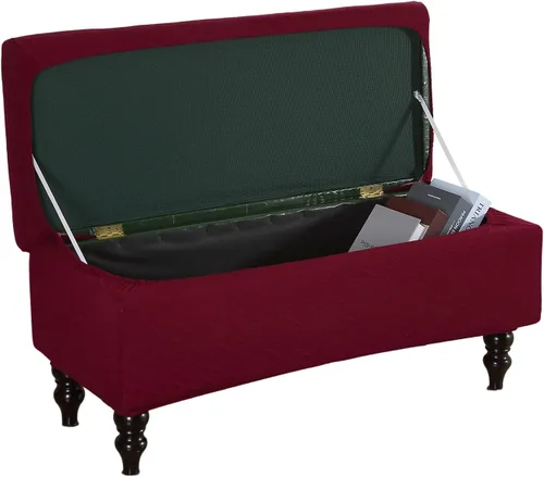 Vista 12 de FUANGUI Funda para Otomán Elástica de Almacenamiento Funda para Banco Otomán Impresa Plegable Banco de Almacenamiento Funda para Otomán Reposapiés