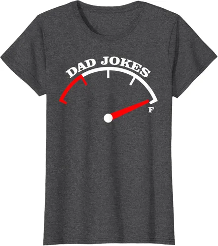 Vista 5 de Día del Padre Dad Jokes Fuel Car Pun Cargando Camiseta Padre, Negro