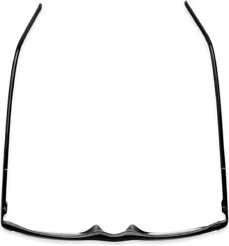 Vista 4 de The Posh Reader - Lentes de lectura, marco rectangular de metal con bisagra de resorte para hombres y mujeres + 1.00 color negro