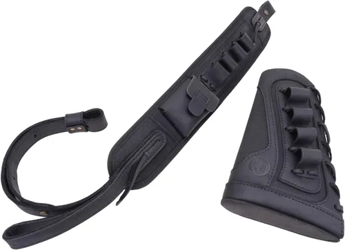 Vista 7 de Funda de cuero para escopeta de lona y 8 cartuchos redondos para calibre 12
