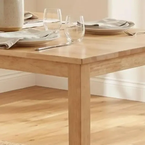 Vista 3 de Kings Brand Furniture - Mesa rectangular Kurmer de madera maciza para comedor, roble natural