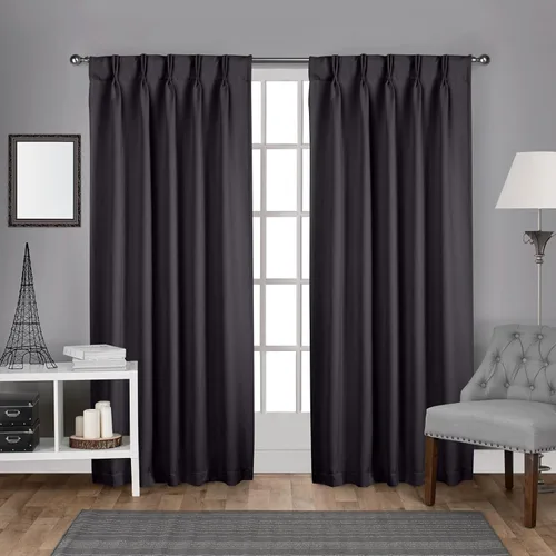 Vista 22 de Cortinas Exclusive Home Curtains, par para panel, de satén Plata