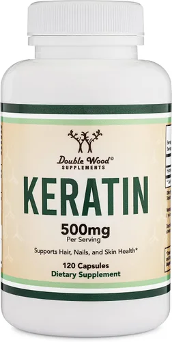 Vista 5 de Vitamina de queratina para el crecimiento del cabello (500 mg por porción, 120 píldoras) Tratamiento capilar de queratina para hombres y mujeres