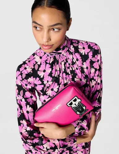 Vista 2 de KARL LAGERFELD Women's Maybelle Cosmetic Bag Fucsia