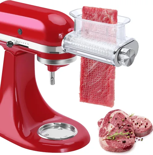 Vista 8 de Accesorio Ablandador de Carne de Grosor Ajustable para Batidoras de Pie KitchenAid, Herramienta Ablandadora de Carne, Accesorios de Procesador