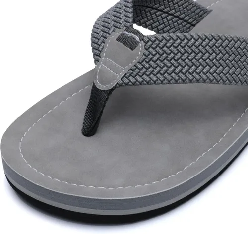 Vista 4 de Harssidanzar Chanclas con punta para los dedos, zapatillas de hombre, informales, zapatillas de surf, zapatillas de playa, baño, verano