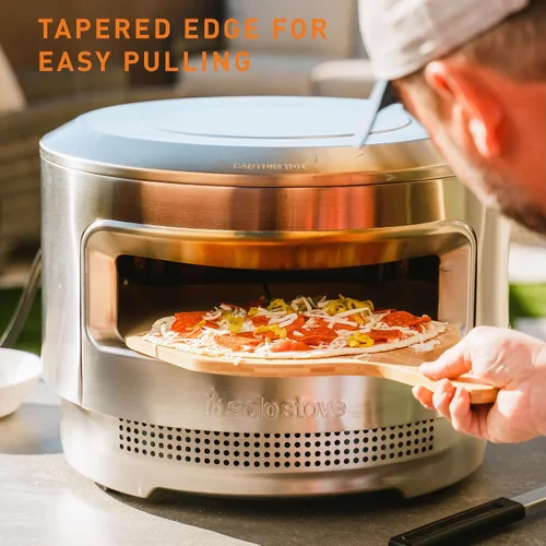 Vista 2 de Solo Stove Pala de Pizza de Bambú Tabla de Servir de Madera, Pala de Pizza con Capas de Bambú Laminado, Accesorio para Hornos de Pizza Pi